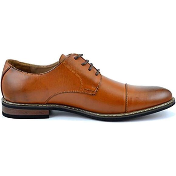 Bruno Marc Italy Men's 6-Brown Classic Modern Formal Oxford Lace-Up Dress Shoes - Picture 7 of 11